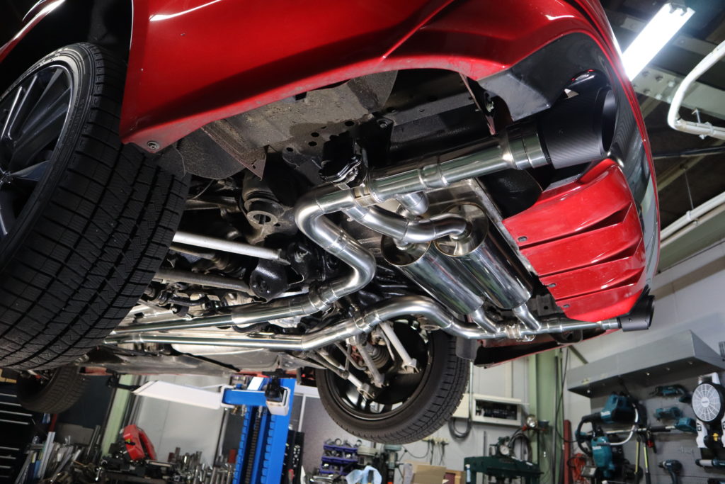 スカイライン400Rマフラー製作スキルズ