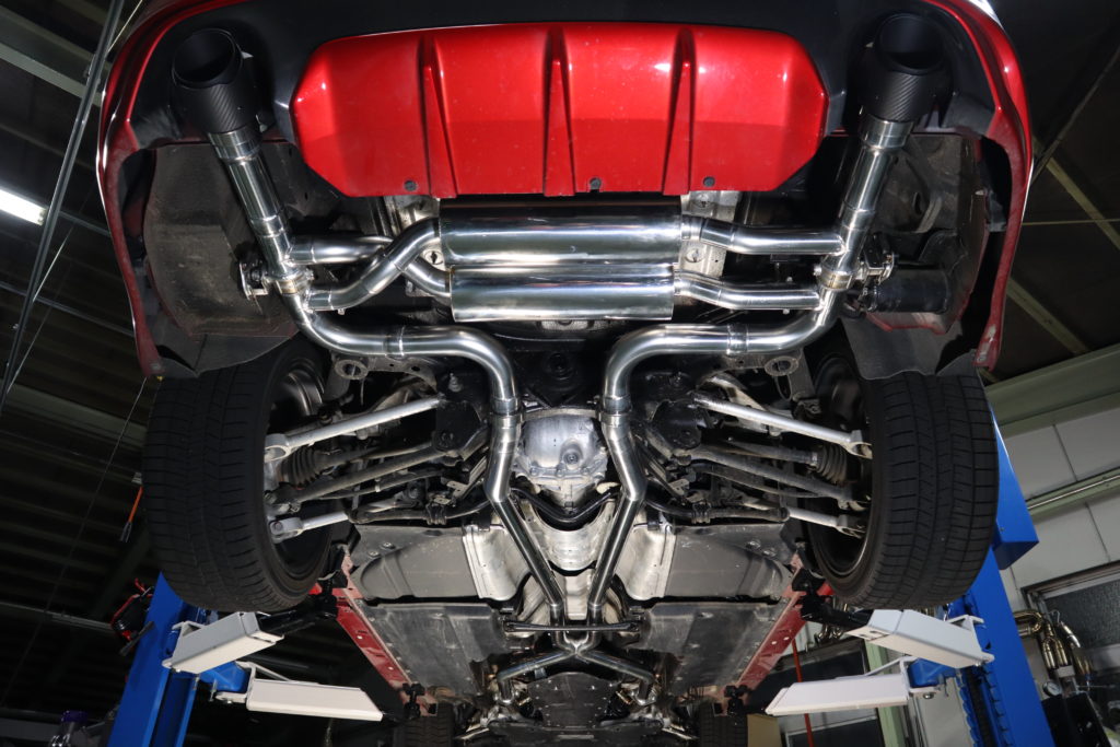 スカイライン400R可変バルブマフラー製作スキルズ